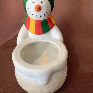 Cute PartyLite Snowman votive holder